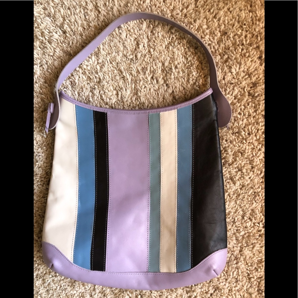 Jamin Puech Leather Lavender Colorblock Handbag